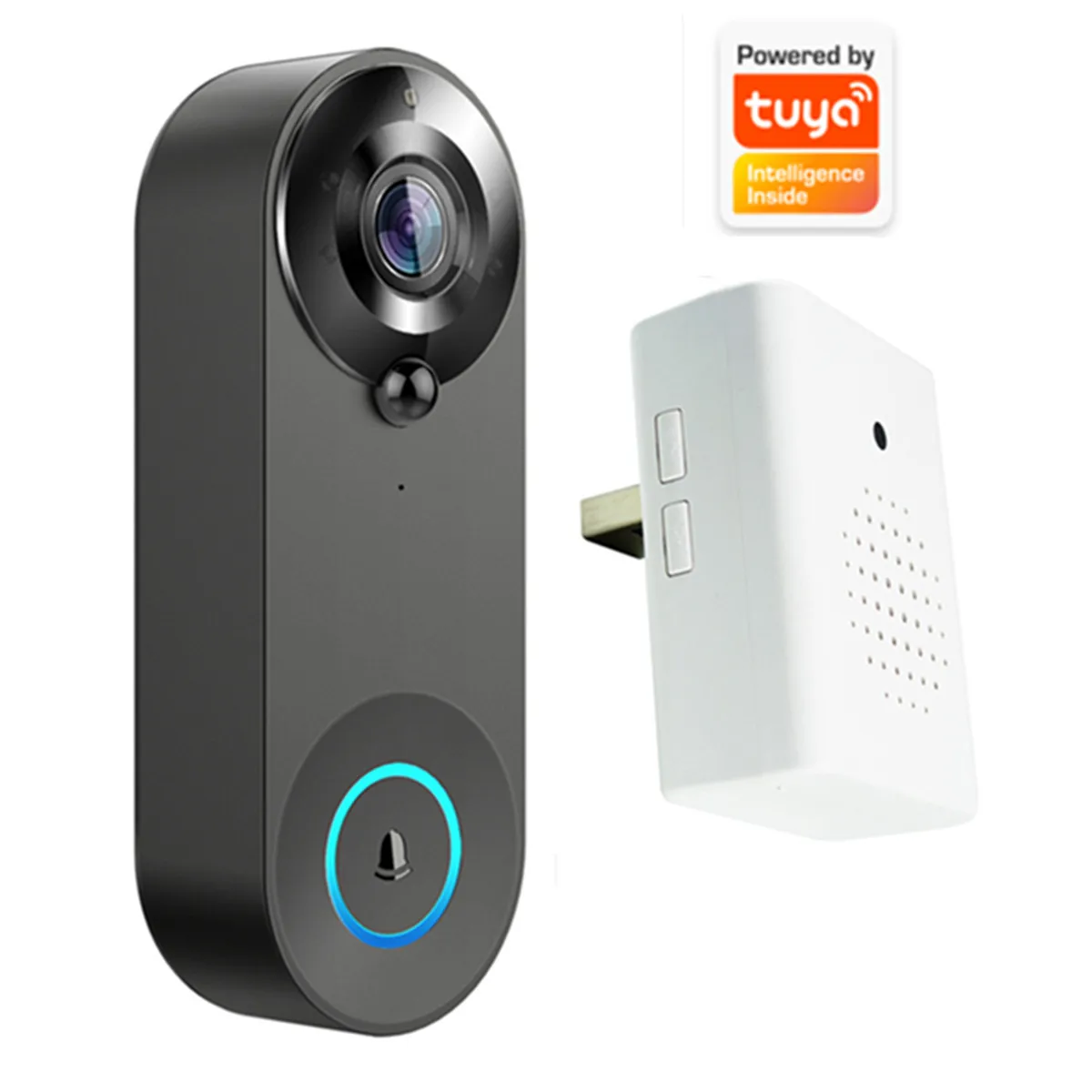 

Tuya APP 2MP 1080P Battery Power Low Comsunption WIFI Doorbell Intercom Video Door Phone Visual Door Viewer with Indoor Chime