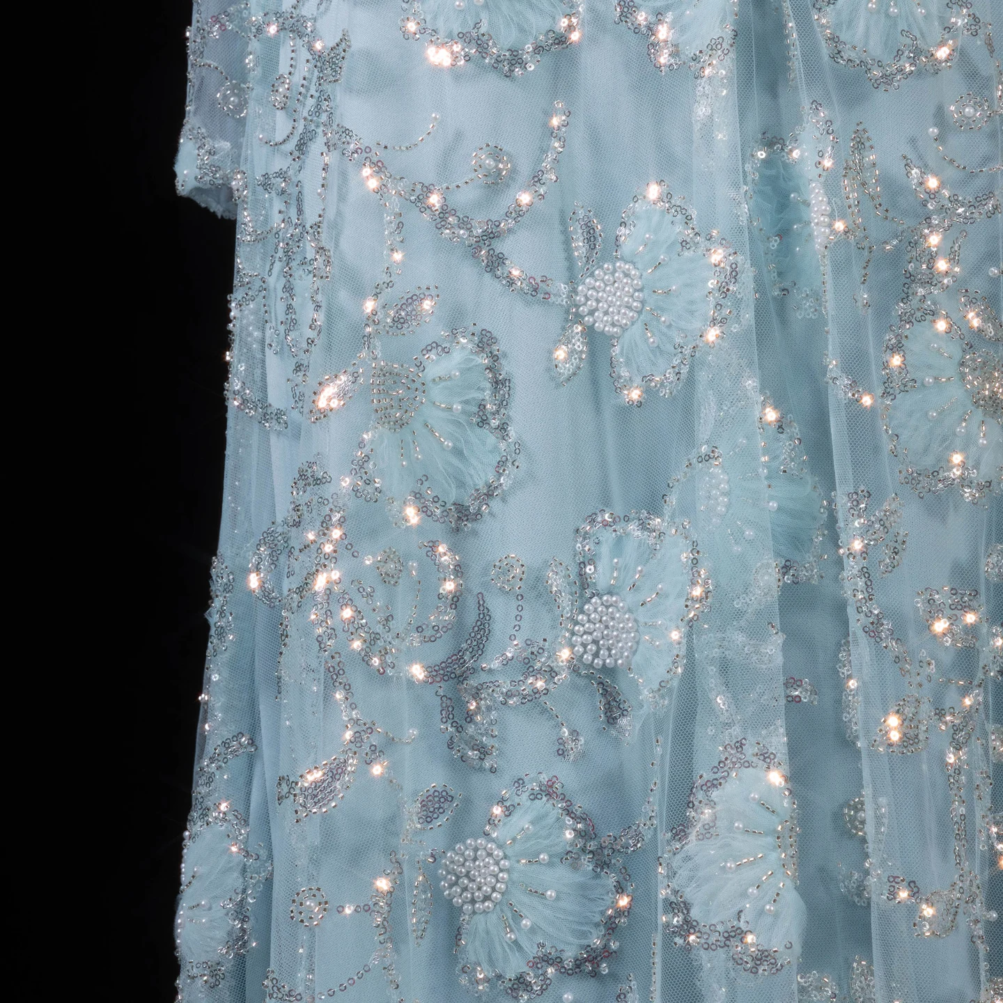 Sharon Said Rosa Elegantes Schulterfreies Abendkleid mit Langen Ärmeln für Damen, Hochzeit, Perlenbesetztes Formelles Ballkleid, SS638 Maßanfertigung – Detail 19