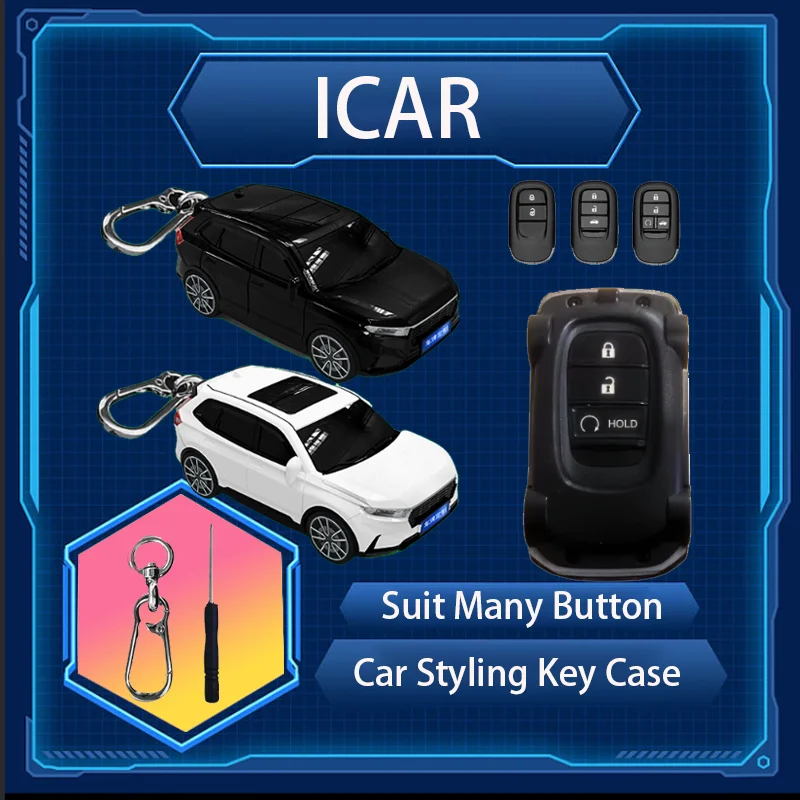 

For Honda 2022 2023 2024 Accord Civic HR-V CR-V Pilot Sport SI EX EX-L Car Key Case Cover Remote Key Cover Car Model ACCESSORIES
