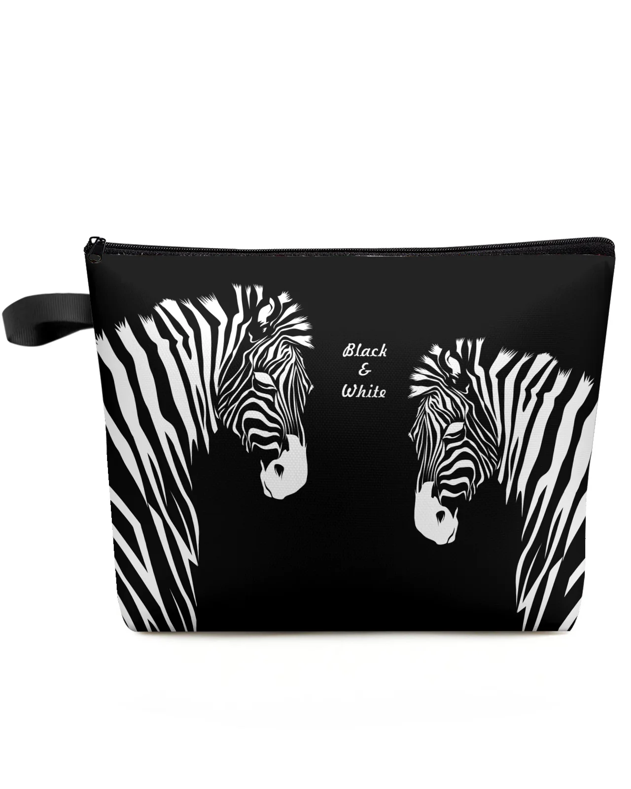 

Nordic Zebra Animal Black Makeup Bag Pouch Travel Essentials Lady Women Cosmetic Bags Toilet Organizer Kids Storage Pencil Case