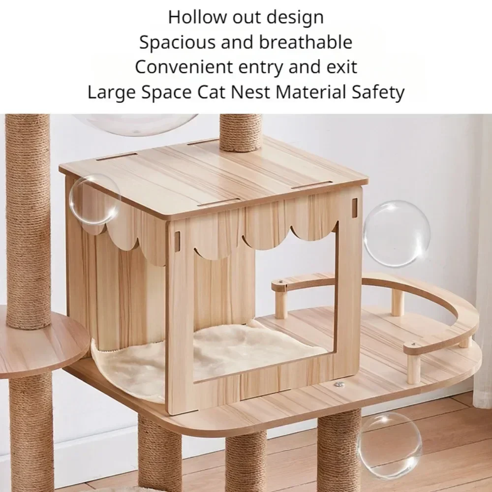 Cat Climbing Frame Multi-Layer Modern Luxury Integrated Large Cat Climbing Frame Climbing Jumping Toy Outdoor Cat Tree Tower Toy