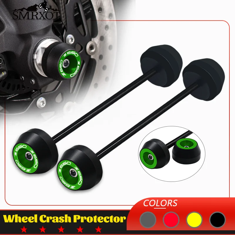 Wheel Falling Protector For Z650 z650 2017 18 19 20 21 22 23 2024 Motorcycle Front Rear Axle Fork Crash Sliders Pad Z 650