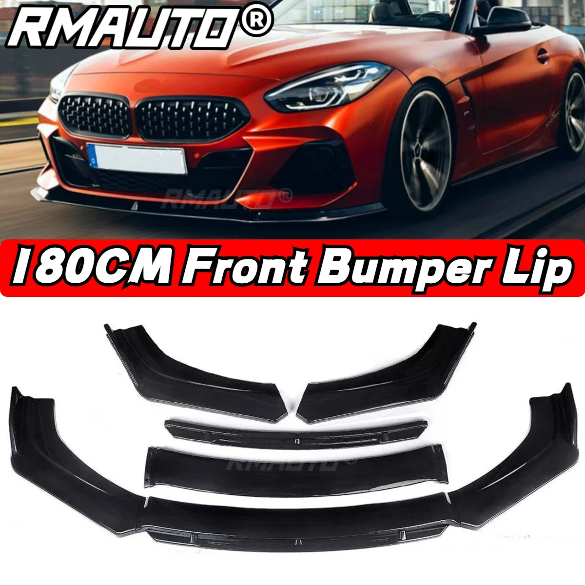 4Pcs Universal Front Bumper Lip Splitter Diffuser Spoiler Chin Bumper Body Kit For Honda For KIA For Mazda For BMW For Toyota