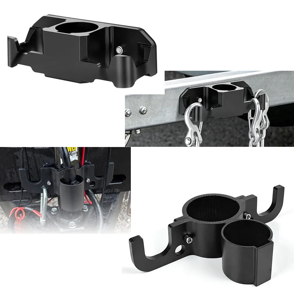 Aluminum Trailer Chain Trailer Plug Holder Organizer with Inverted Plug Design for 7 Way Wiring Harness RVs Campers