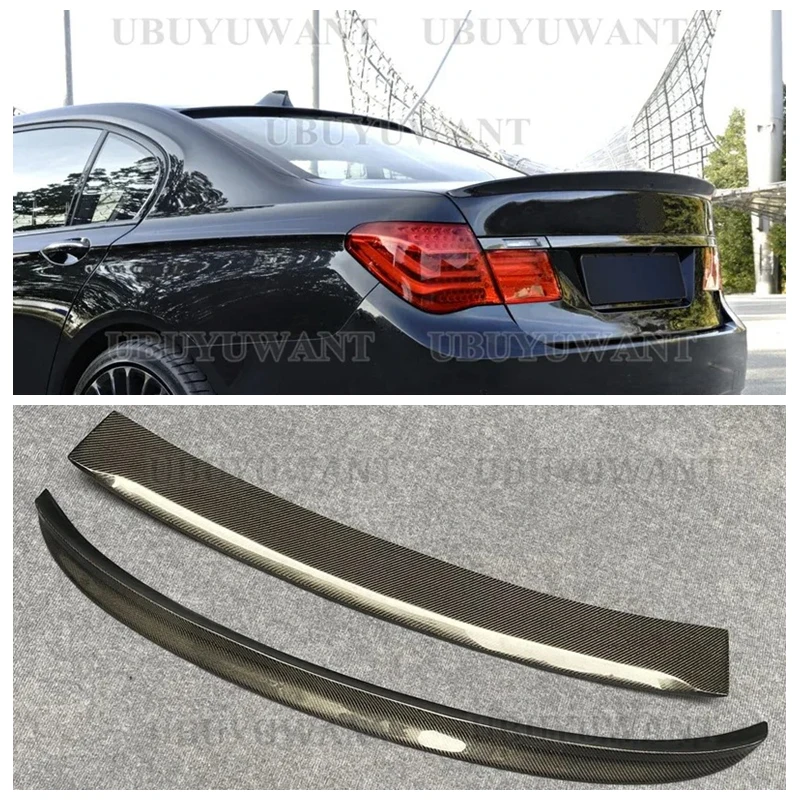 

Глянцевый черный задний спойлер из углеродного волокна и спойлер на крышу, аксессуары, комплект кузова для BMW 7 серии F01, спойлер 2008-2014 года, седан