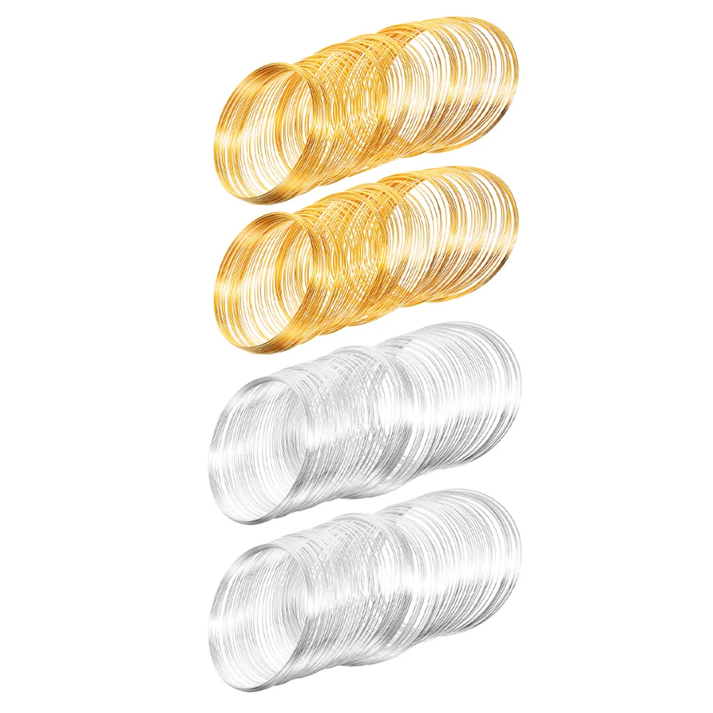 4 Rolls Memory Wire Flexible DIY Jewelry Making Bracelets Necklaces Rings Earrings Crafting Bendable Metal Wire Jewelry Cord