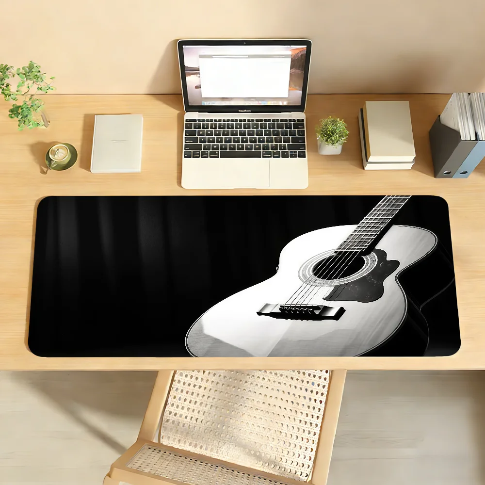 Guitar Mouse Pad Non-slip Locking Edge DeskMat PC Laptop Accessories Rubber Office Keyboard Large Game Carpet