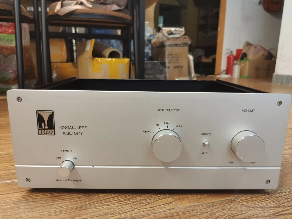 HiFi الألومنيوم مكبر للصوت الهيكل المضخم حالة فونو صندوق 430x175x340 مللي متر ل KONDO M77 Preamp