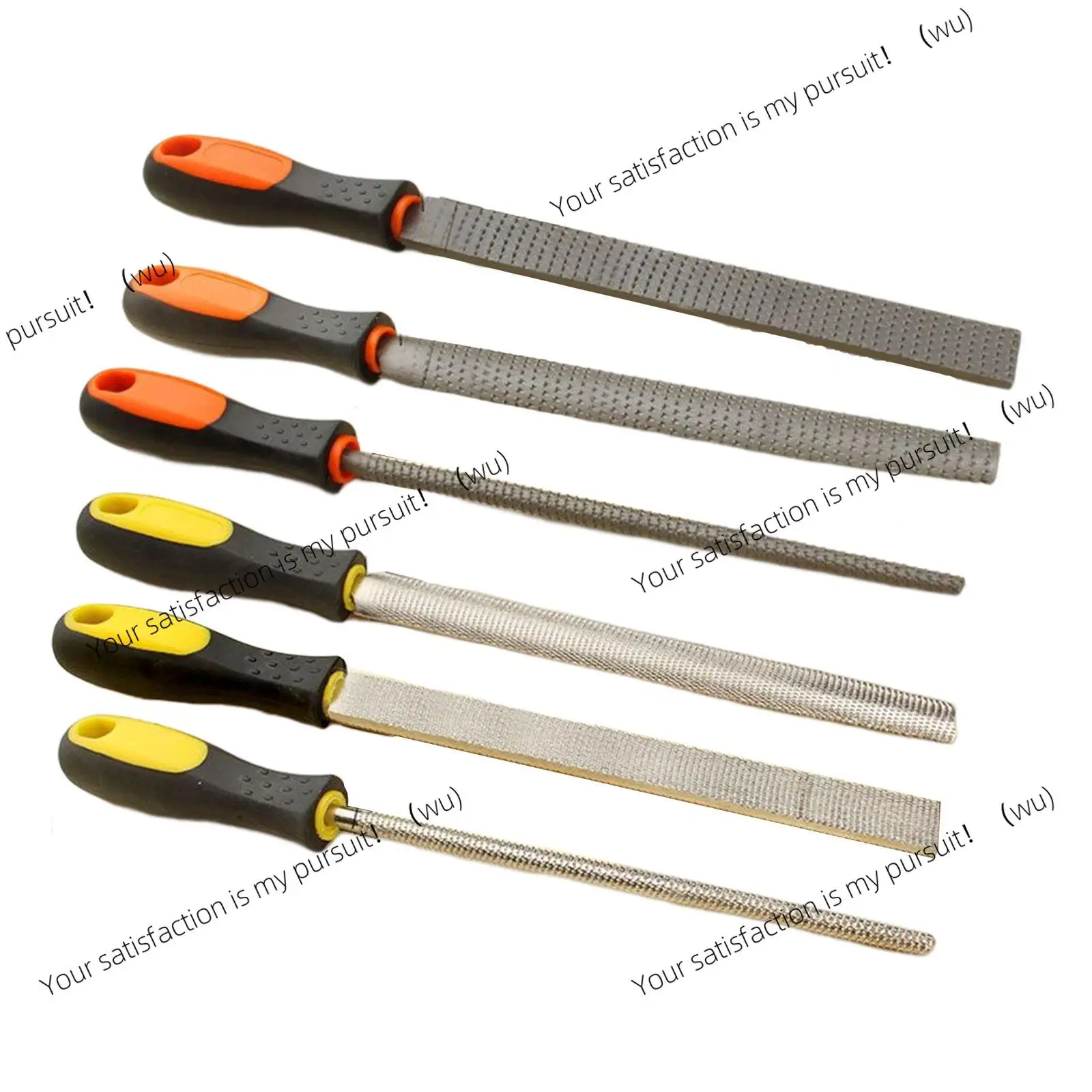 Portable wooden file, comfortable non-slip handle, flat/semi-circular and round deburring DIY