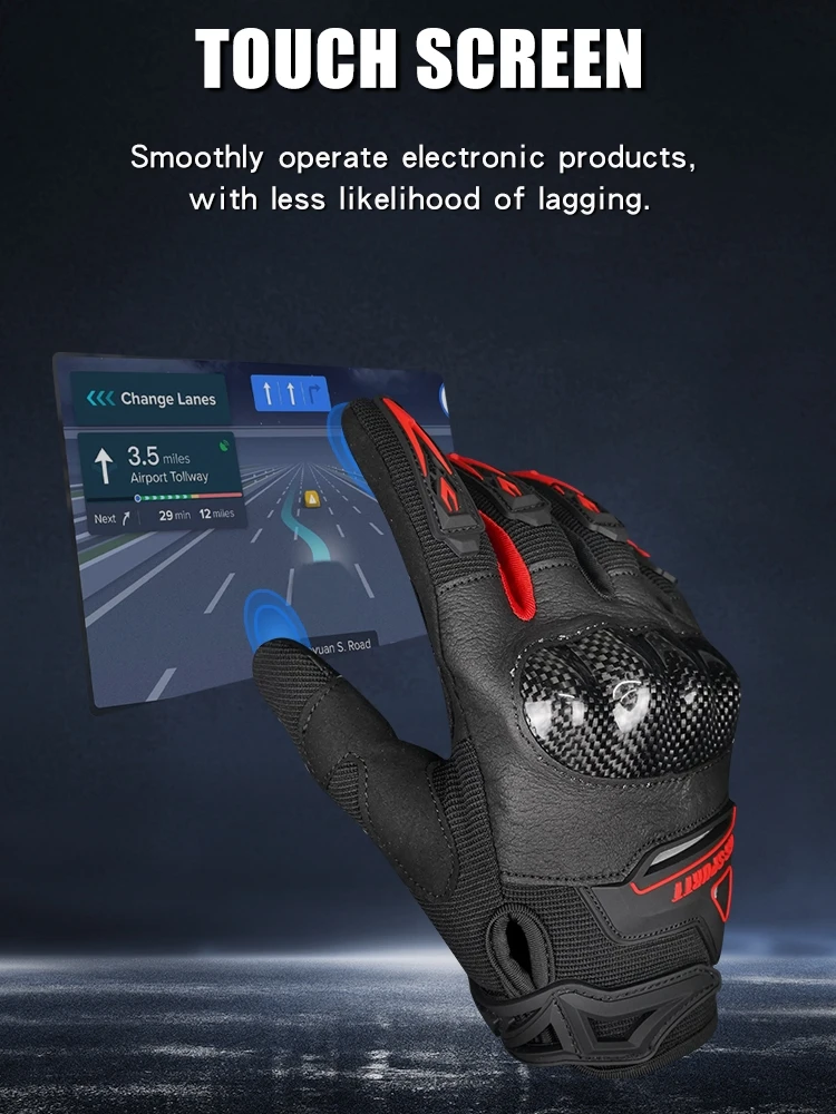 Motorcycle Gear Mesh - RS Breathable Wear-Resistant Motorcycle Gloves All-Season