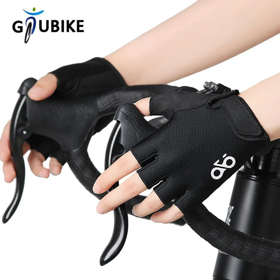 GTUBIKE Halbfinger-Fahrradhandschuhe für den Sommer, Unisex, atmungsaktiv, gepolstert, abriebfest, MTB, Rennrad, Mountainbike-Zubehör