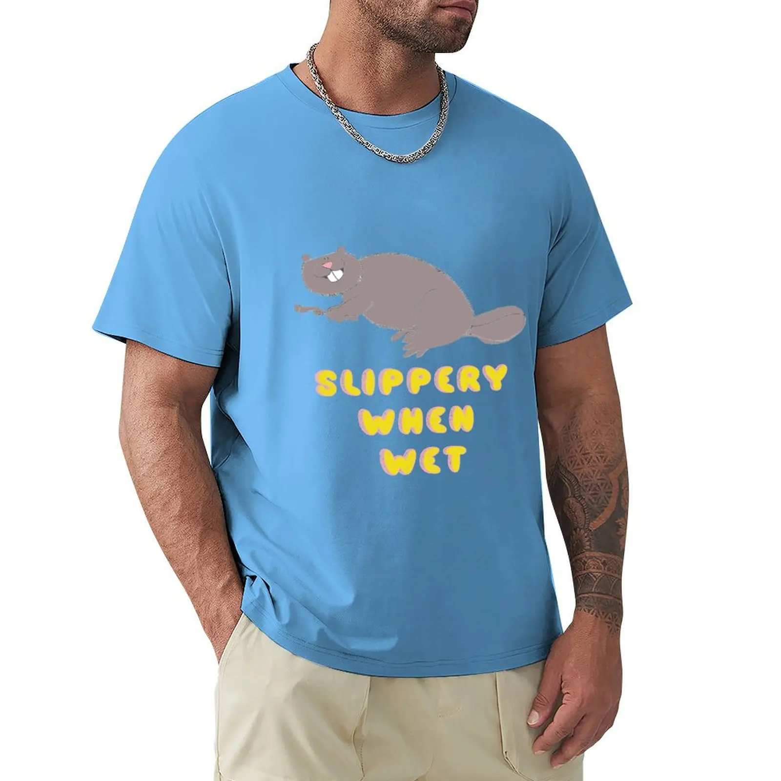 Slippery When Wet T-Shirt cute clothes boys whites sublime anime mens tall t shirts