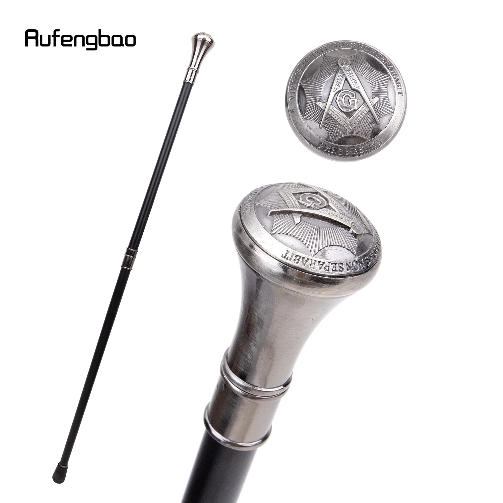 Freemasonry Freemasons VG Totem Relief Walking Cane Fashion Walking Stick Gentleman Crosier Knob Walking Stick 93cm