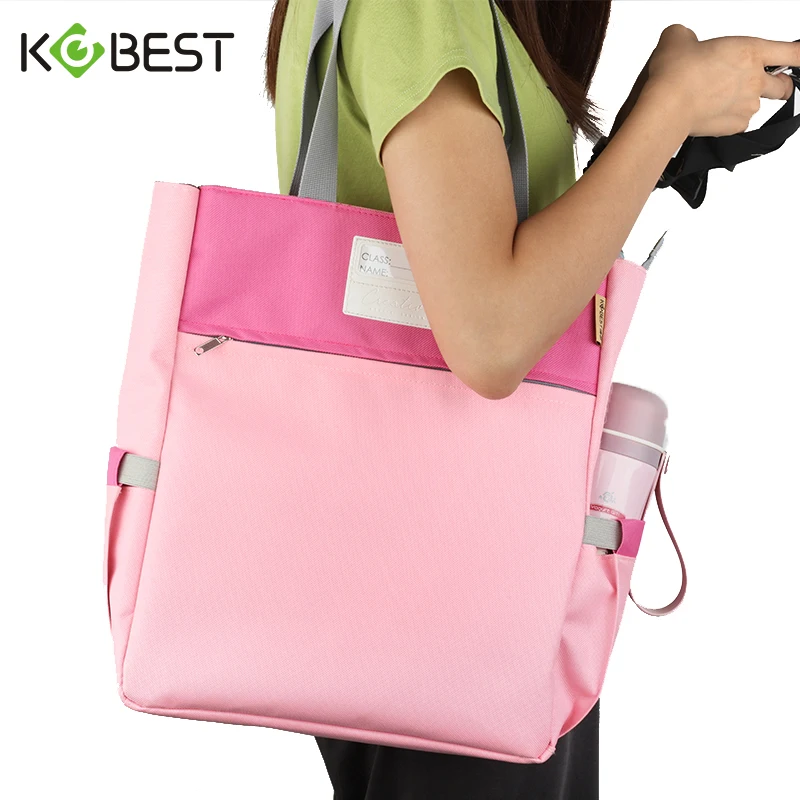 Hand Zipper Bag Business Travel Student Shopping Canvas Carrying Bag Large Capacity Waterproof Portable