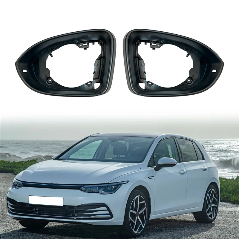 5H0857601 Car Rearview Mirror Glass Frame Cover Side Rear View Mirror Base Holder Trim Shell for VW Golf Mk8 20-22 Left