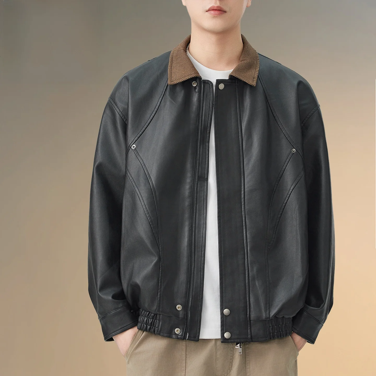 

Мужская повседневная куртка Pierre Cardin American Style: новая модная универсальная верхняя одежда из искусственной кожи для весны и осени, ветрозащитная