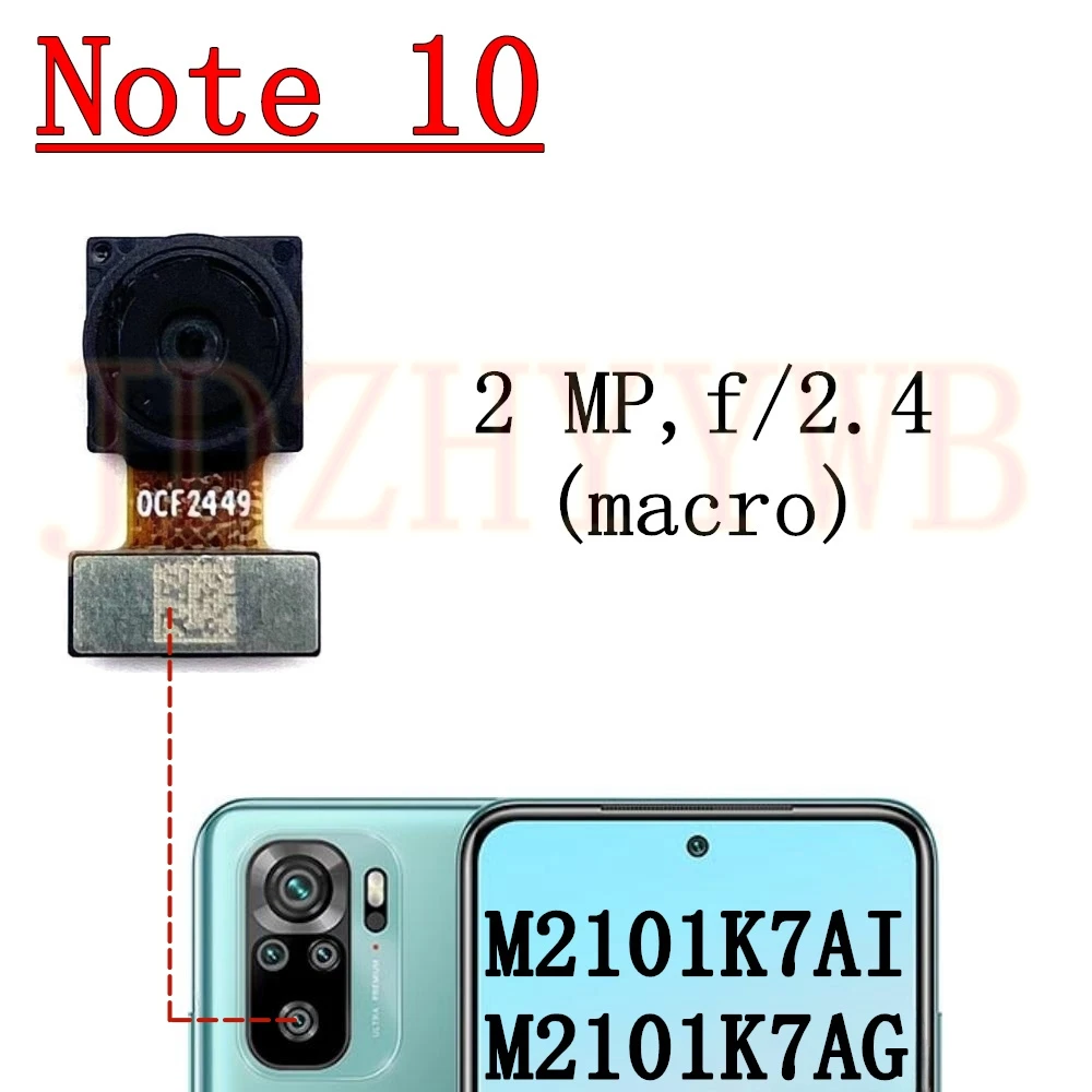 Модуль передней и задней камеры для Xiaomi Redmi Note 10 Note10 4G M2101K7AG гибкий кабель фронтальной селфи-камеры основной