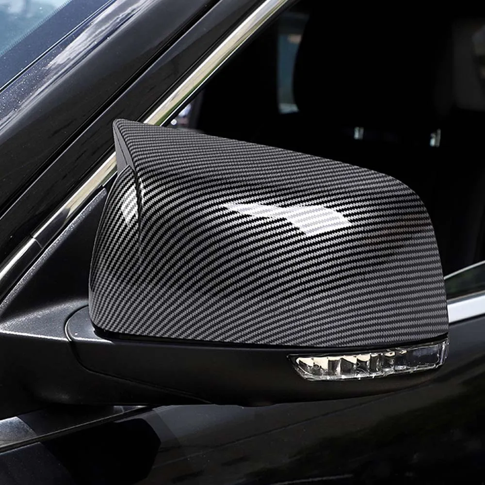 Car Upgrade For Jeep Grand Cherokee 2011-2020 Carbon Fiber Glossy Black Door Mirror Cover Car Rearview Accessories Styling