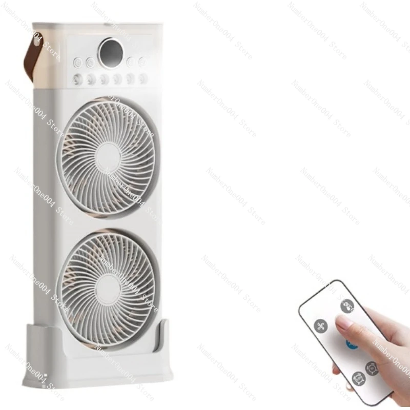 

Six-hole Five-hole Desktop Spray Cold Fan Office Dormitory Multi-functional Small Fan Humidification Air Conditioner with Remote
