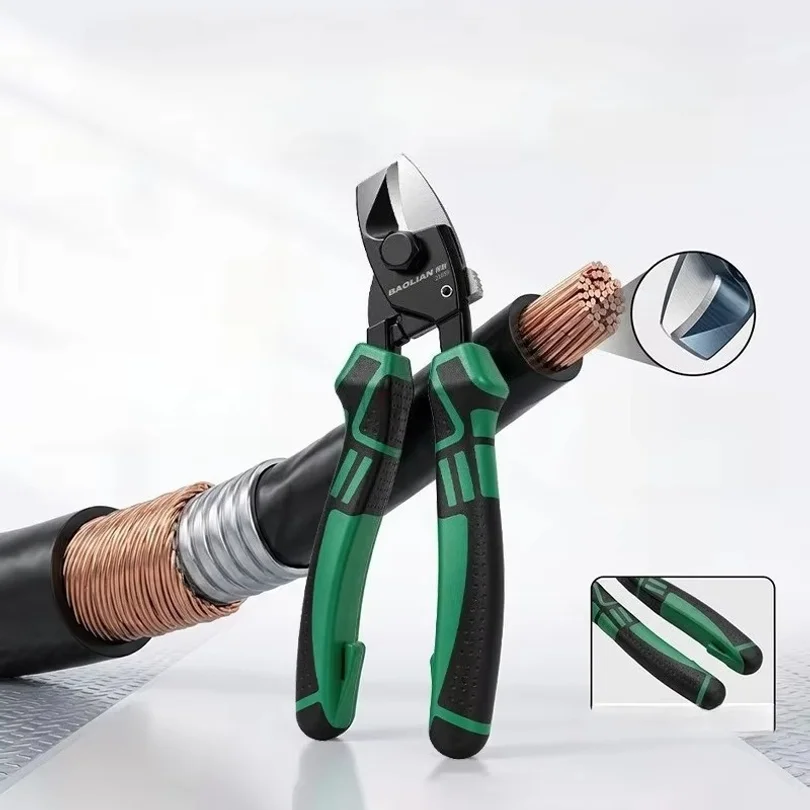 7 Inch Electrician Cable Cutter Manual Wire Cutting Pliers Multifunctional Wire Breaking Pliers Industrial Grade Cable Cutter