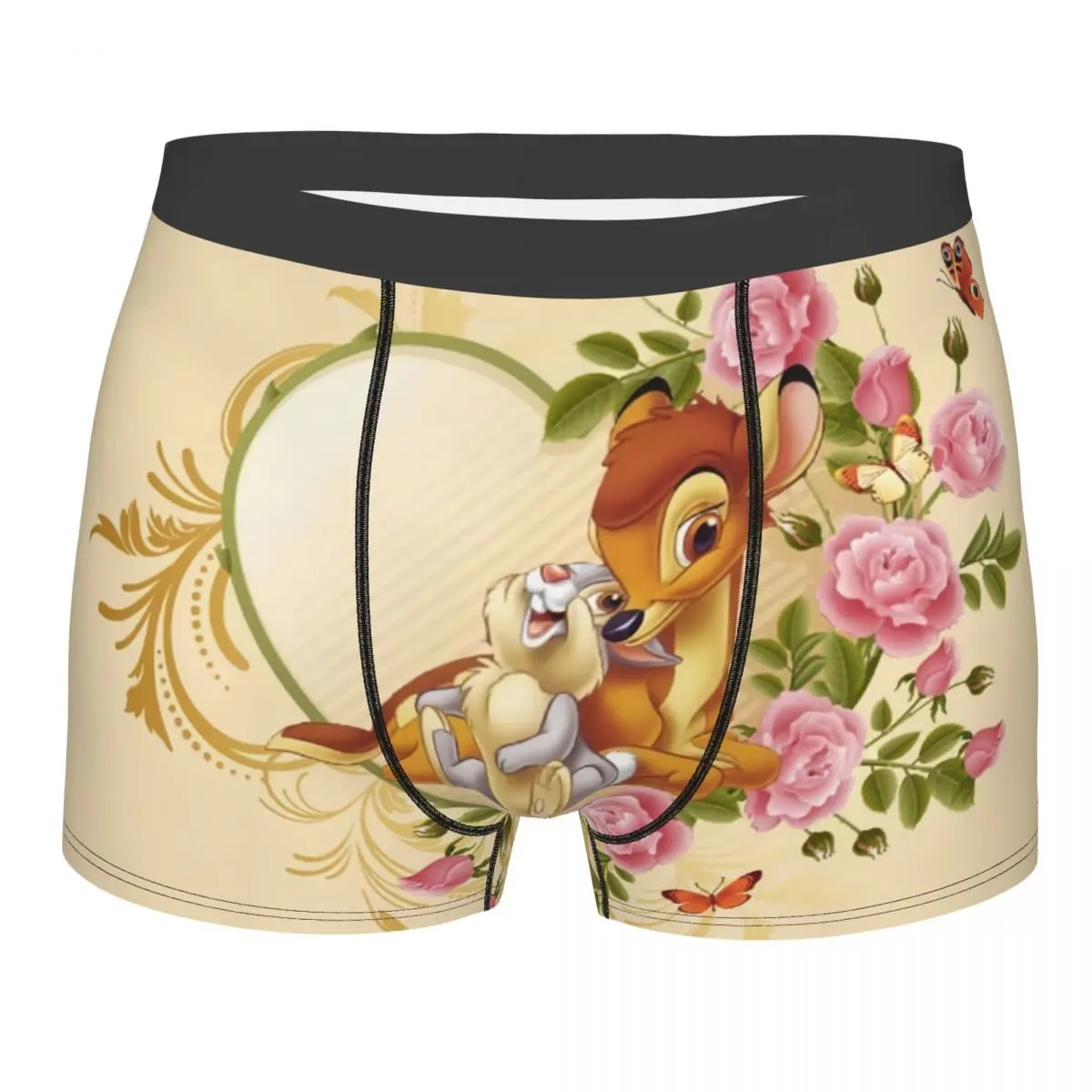 

Custom Bambi Animated Movies Underwear Men Stretch Boxer Briefs Shorts Panties Soft Underpants For Male
