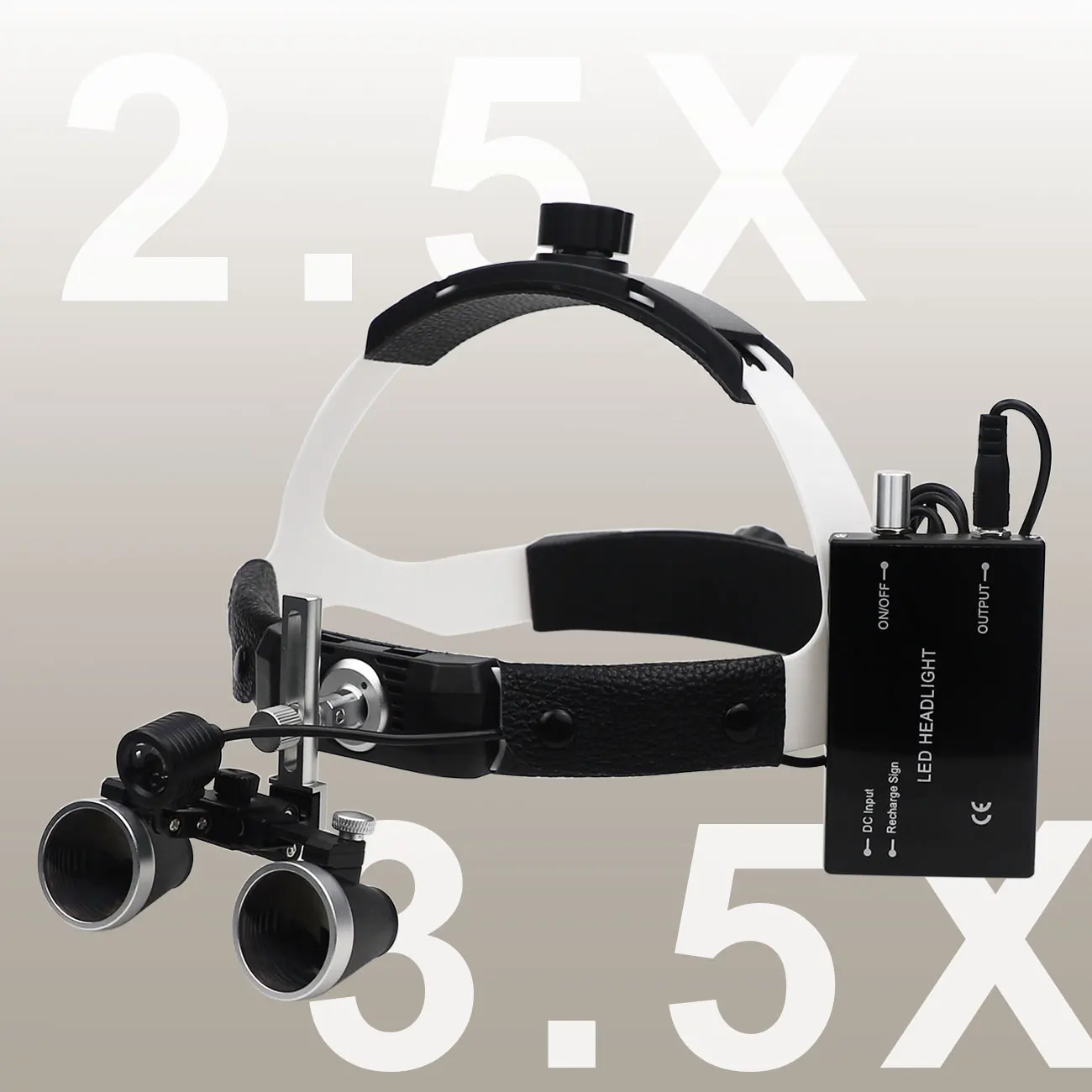 

Dental Loupes Dental Magnifier Dental Lab Medical Loupes Magnification Binocular 2.5/3.5x420 Headlight Headlamp 5W LED Light