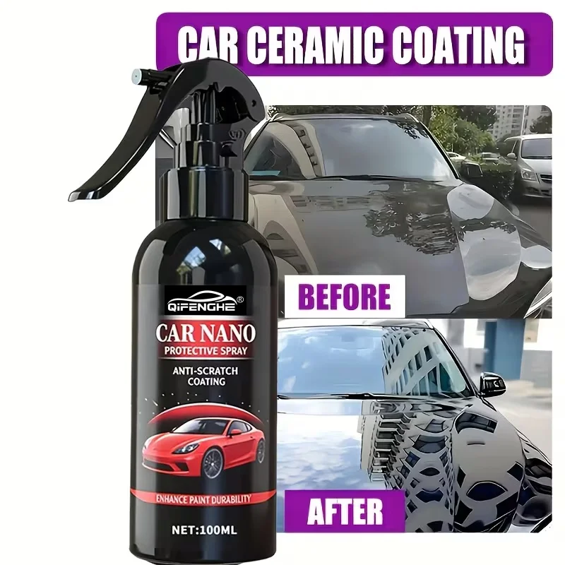 Auto Nano-Beschichtungsspray-Set, Kratzfestes Schutzmittel mit Mikrofasertuch, Hydrophobe Lackschutzschicht für Autoglanz & -schutz – Detail 2