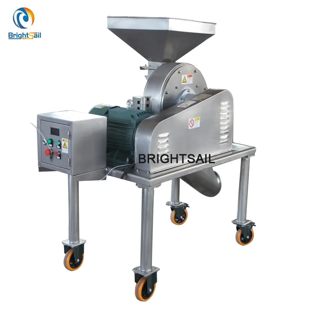 Stainless steel powdered sugar salt spices pepper chili grinding disc mill pulverizer machine