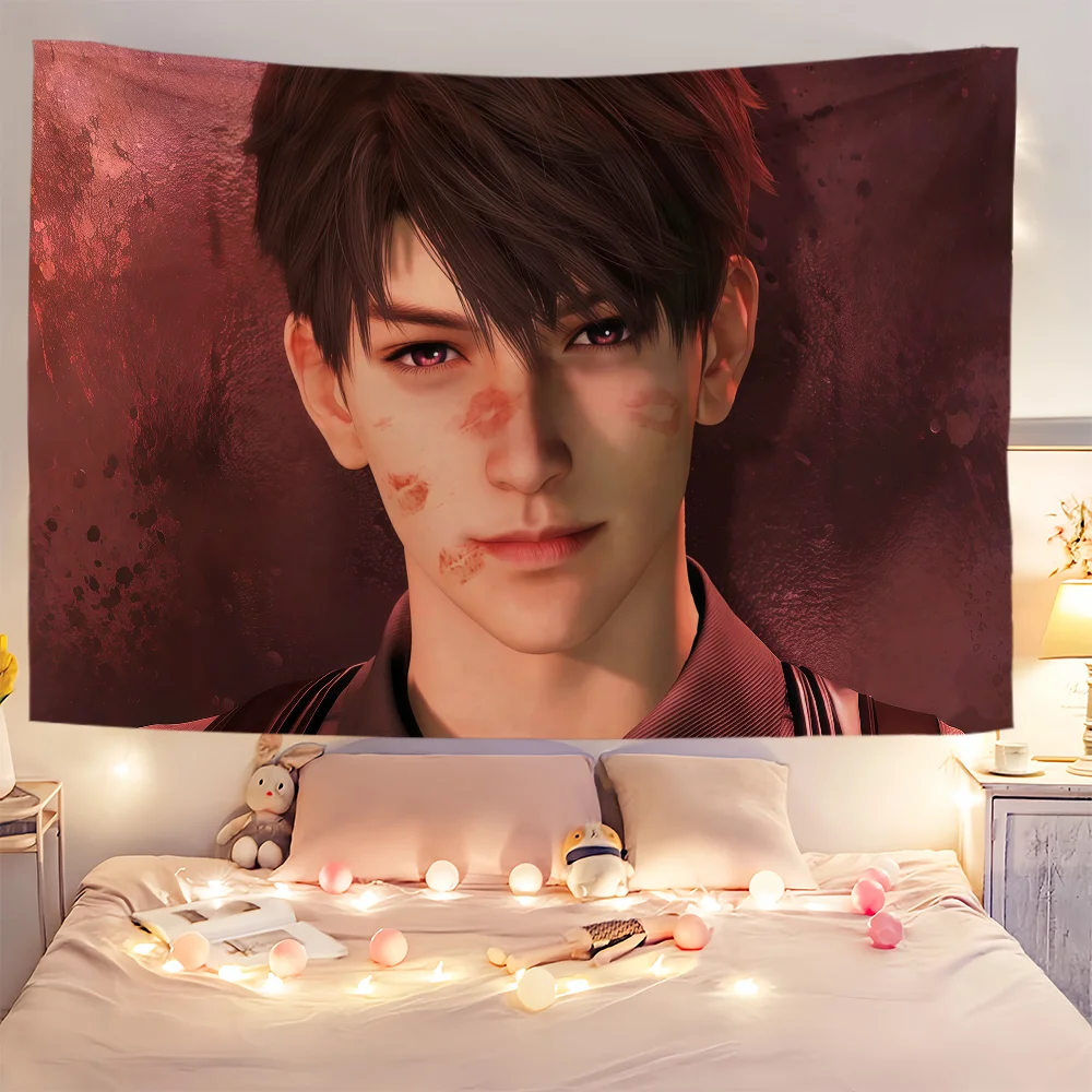 Sylus Caleb Zayne Love and Deepspace Lipstick Markenflagge für Zimmer, Wohnheim, Camping, Party, Garage, Bar, Wand, Picknick, Dekoration, Banner