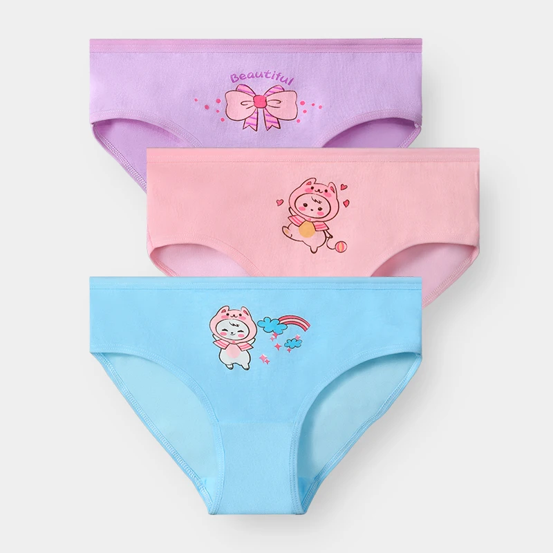 

5PCSChildren's cotton underwear, cute printed boxer pants for girls, summer thin, big kids, little girls, baby triangle-soled pa