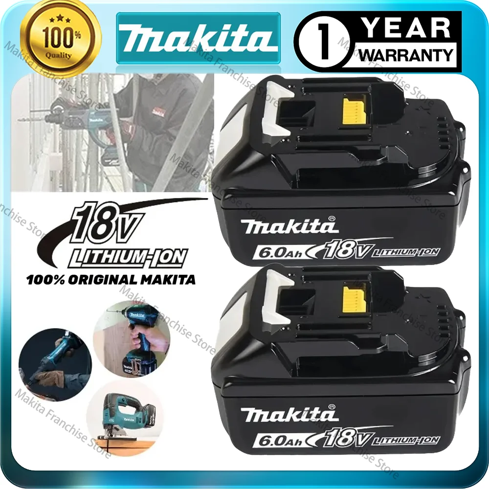 

100% original makita 6ah/5ah/3ah für makita 18v batterie bl1830b bl1850b bl1850 bl1840 bl1860 bl1815 ersatz lithium batterie