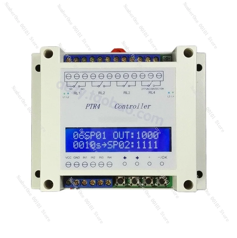 

Four programmable time relay 99-step multi-timing, triggering solenoid valve linkage control PTR4SP
