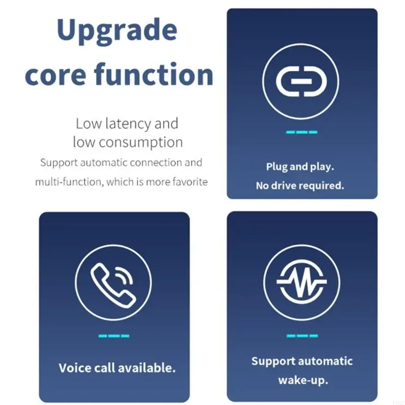 F62C USB-adapter Bluetooth-compatibele zender voor Bluetooth-compatibele headsets ontvanger hoofdtelefoon dongle