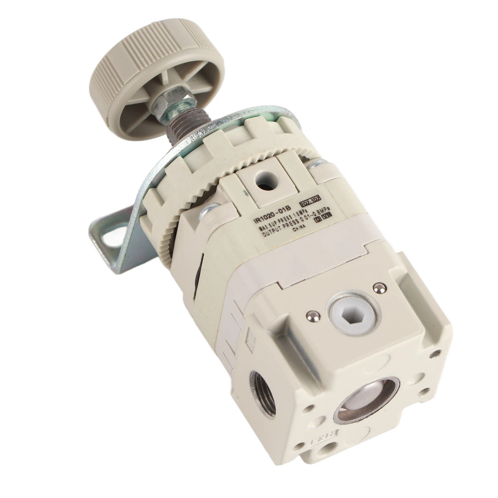 Pressure Regulating Valve, Pneumatic Compressed Air Regulating Valve with Bracket, High-Precision Pressure Reducing Valve