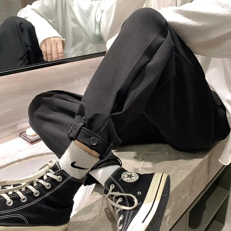 

Летние мужские повседневные свободные брюки, модные узкие брюки-харланы для студентов, укороченные, в стиле Westwear Urban Sle Cleanfit