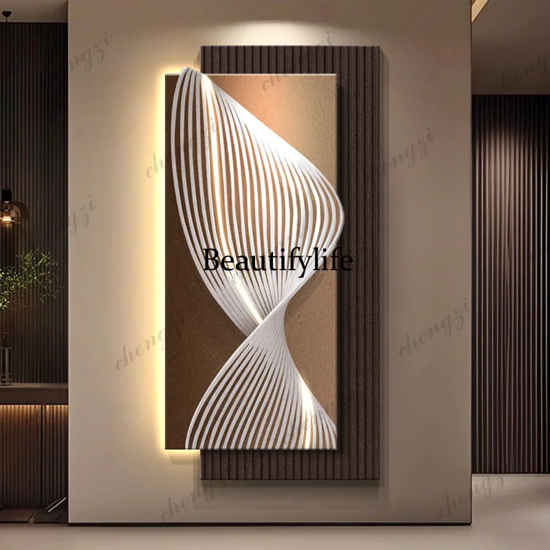 Entrance decoration, Italian minimalist style, corridor hanging paintings, entrance door wall lamp paintings