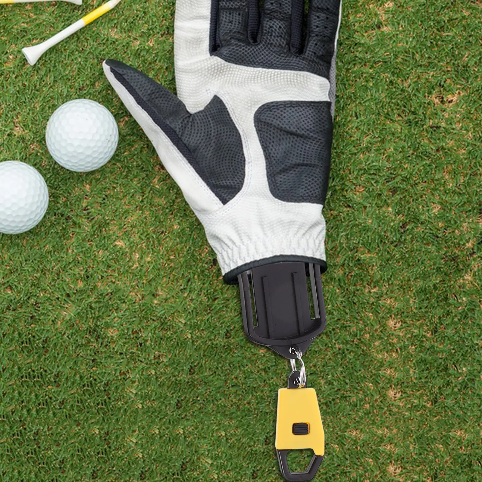 Golf Glove Holder Yellow Hand Shape Glove Drying Rack Supports Ventilation Odor Prevention Shape Retention Portable Golf Bag Use