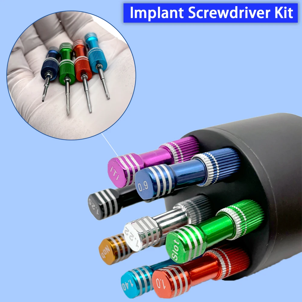 8Pcs/Set Dental Implant Screw Driver Dentistry Tool Kit Micro Screwdriver Dentist Instrument High Quality Stainless Steel