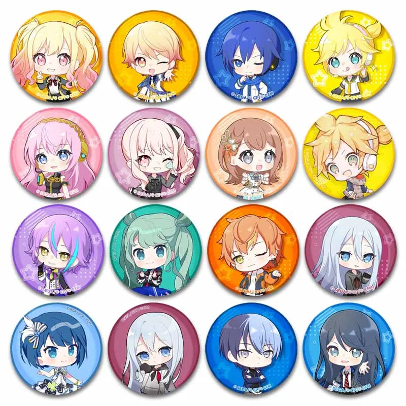 

Project SEKAI Collection Lapel Pins Round Cartoon Idol Kusanagi Nene Momoi Airi Akiyama Mizuki Badge DIY Backpack Accessories