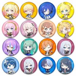 Project SEKAI Collection Lapel Pins Round Cartoon Idol Kusanagi Nene Momoi Airi Akiyama Mizuki Badge DIY Backpack Accessories