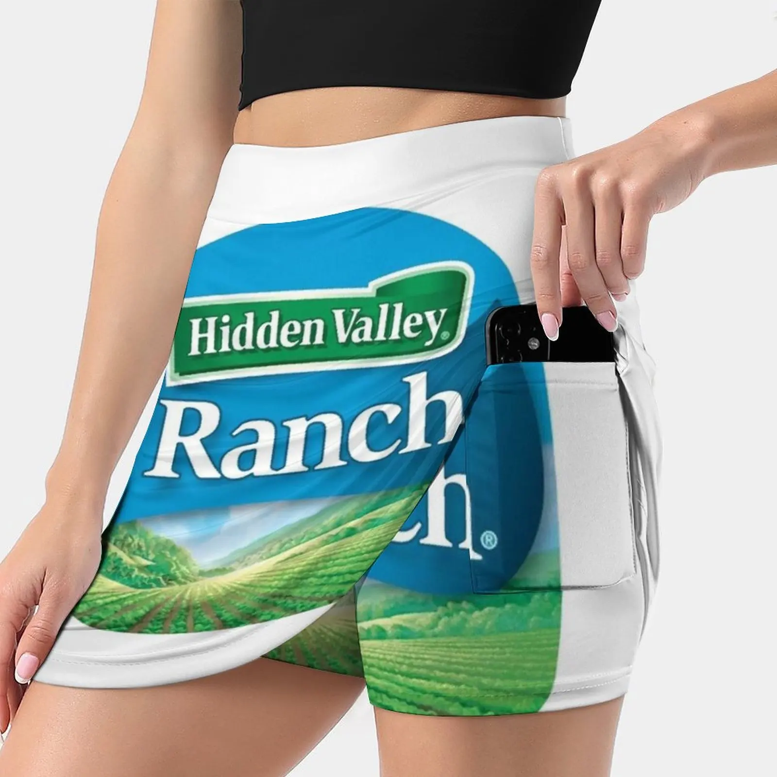 Hidden Valley Ranch Women's skirt Aesthetic skirts New Fashion Short Skirts Hidden Valley Ranch Dressing Food Meme