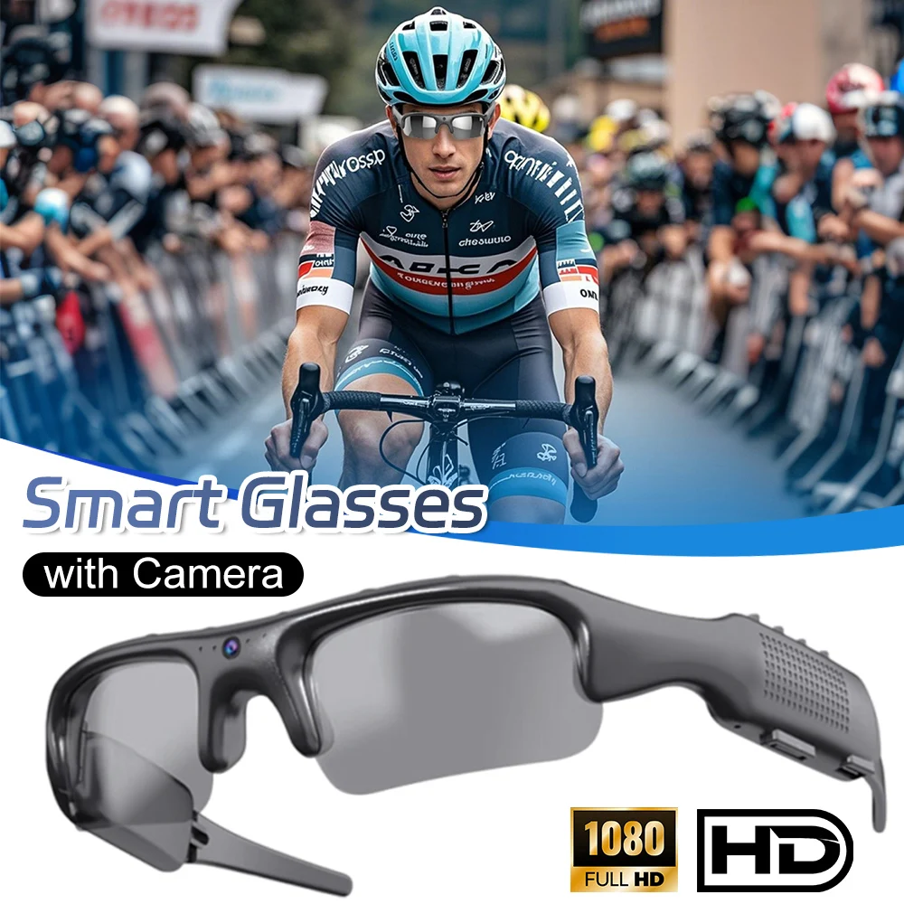 

Умные очки с камерой HD 1080P, спортивные очки, Wi-Fi, уличные солнцезащитные очки с видео-аудиозаписью для верховой езды, пешего туризма, катания на лыжах, рыбалки