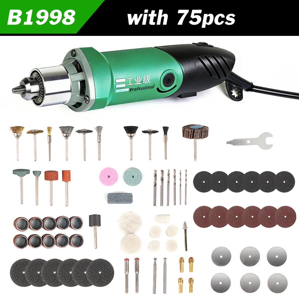 480W Mini Elektrische Slijpmachine Graveermachine Polijstmachine Houtbewerking Rotatiegereedschapset met variabele snelheid voor Dremel Mini Boormachine