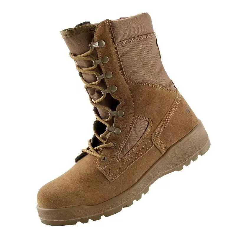Outdoor High-Top Desert Boots Soft Bottom Tactical Training Shoes Breathable Hiking Shoes Spring Autumn Anti-Slip size 39-46