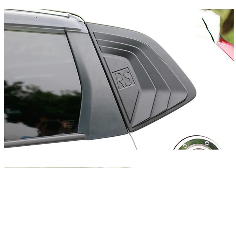 FOR New FIT Car Styling 2 PCS/sets ABS Plastic Rear Window Triangle Shutters Cover Trim Honda Jazz RS Style Spoiler GK5 2014-17