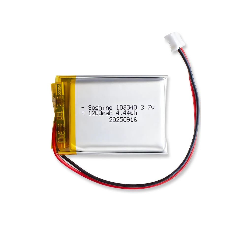 Soshine 3.7 فولت 103040 1200 مللي أمبير بوليمر ليثيوم بطارية قابلة للشحن لنظام تحديد المواقع الملاح MP3/4/5 الملاح سماعة رأس بخاصية البلوتوث بلوتوث #3