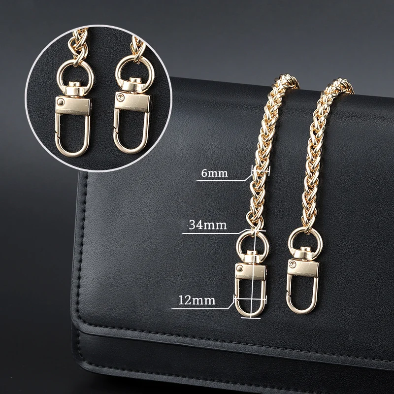 Messenger Bag Chain Accessories Replacement for DIY Handmade Handbag Workshop Studio Detachable Straps