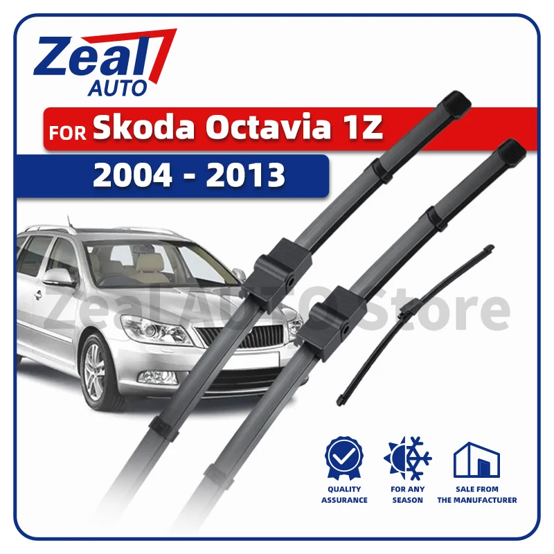 LHD Front Rear Wiper Blades For Skoda Octavia 1Z A5 2004 - 2013 Combi Hatch Windshield Window Brushes Accessories 24