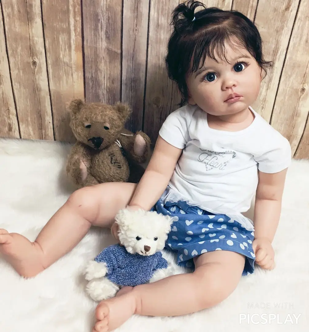 SANDIE 28Inches Julieta Soft Siliconen Reborn Doll Kit toddler Girl Fresh color unfinished DIY Doll parts