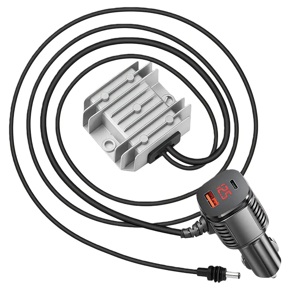 [AC18 Digital]/For Mini DC Step Up Converter,12/24V Step Up to 30V 3.5A Power Converter Waterproof Car Power for RV,Ships 2m
